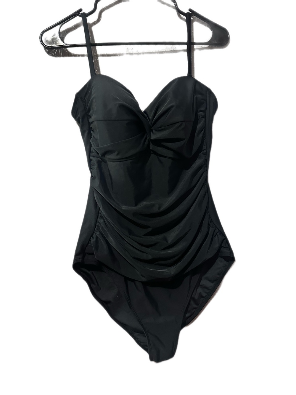 RELLECIGA Black Dress with Gold Logo Plaque
